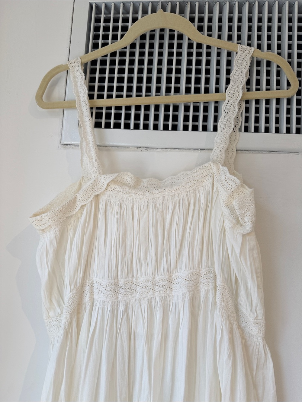 The Great Ivory Cream Maxi Sundress with Lace Trim, Size S, NWT - Picture 8 of 9